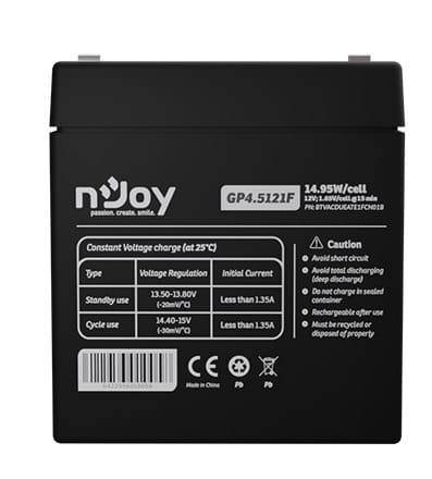 Аккумуляторная батарея Njoy GP4.5121F 12V 4.5AH (BTVACDUEATE1FCN01B) AGM