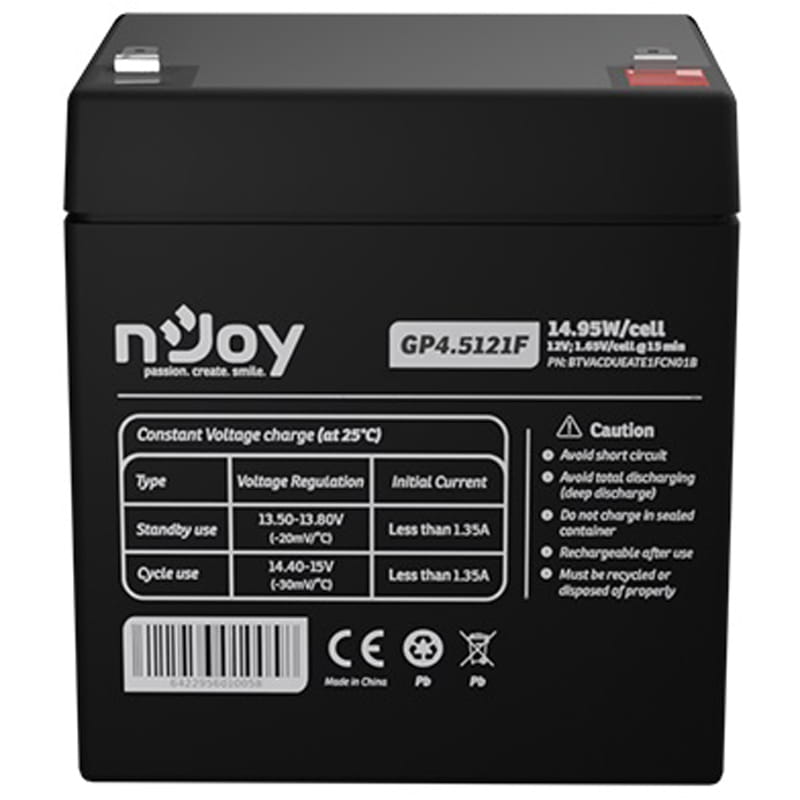 Аккумуляторная батарея Njoy GP4.5121F 12V 4.5AH (BTVACDUEATE1FCN01B) AGM