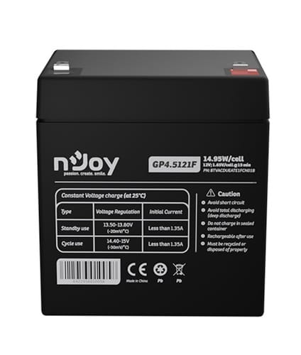Фото - Батарея для ИБП nJoy Акумуляторна батарея  GP4.5121F 12V 4.5AH  AGM (BTVACDUEATE1FCN01B)