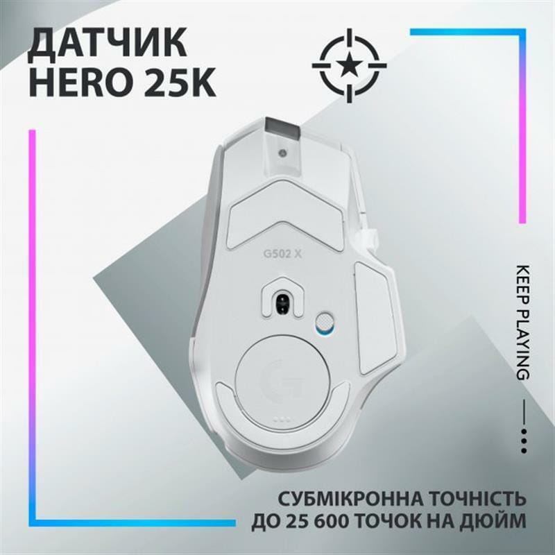 Мышь беспроводная Logitech G502 X Plus White (910-006171)