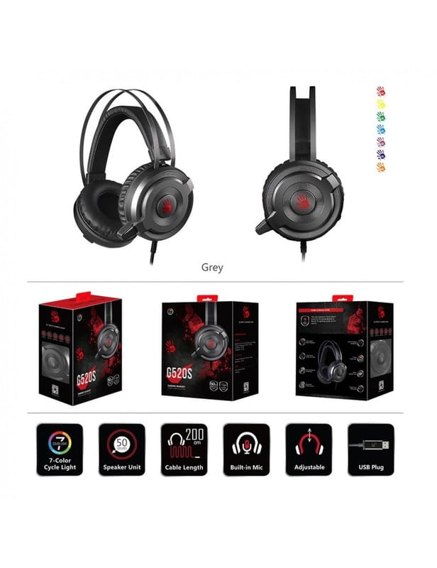 Гарнітура Bloody G520S Grey
