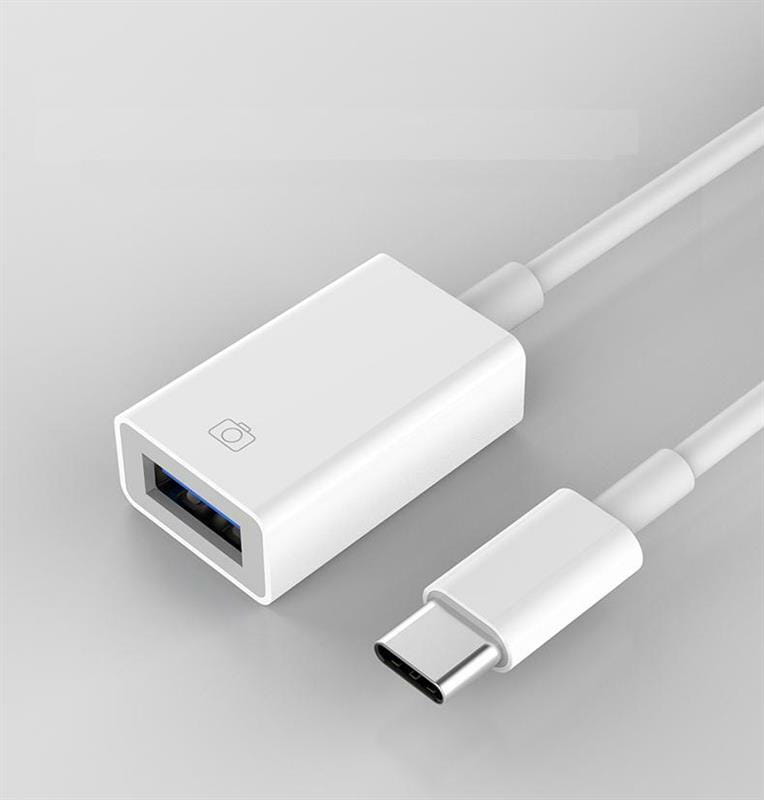 Адаптер XoKo MH-360 USB Type-C - USB V 3.0 (M/F) с кабелем, 0.12 м, белый (XK-MH-360)