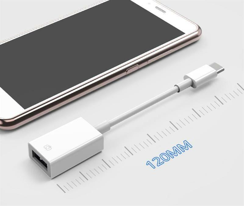 Адаптер XoKo MH-360 USB Type-C - USB V 3.0 (M/F) с кабелем, 0.12 м, белый (XK-MH-360)