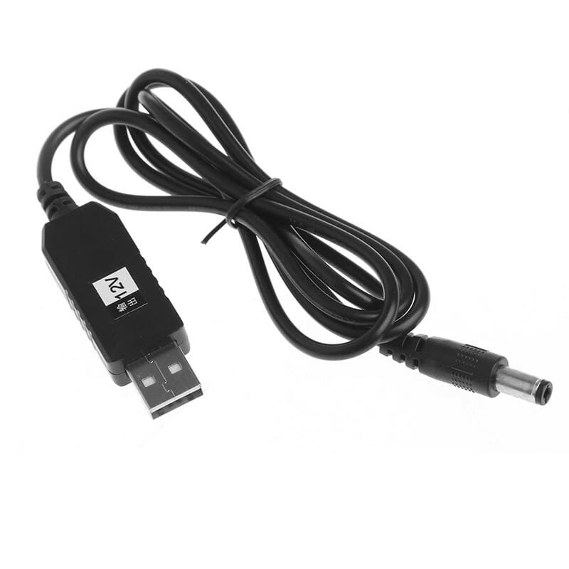 Кабель XoKo USB - DC (M/M), 5В - 12В, черный (XK-DC512)