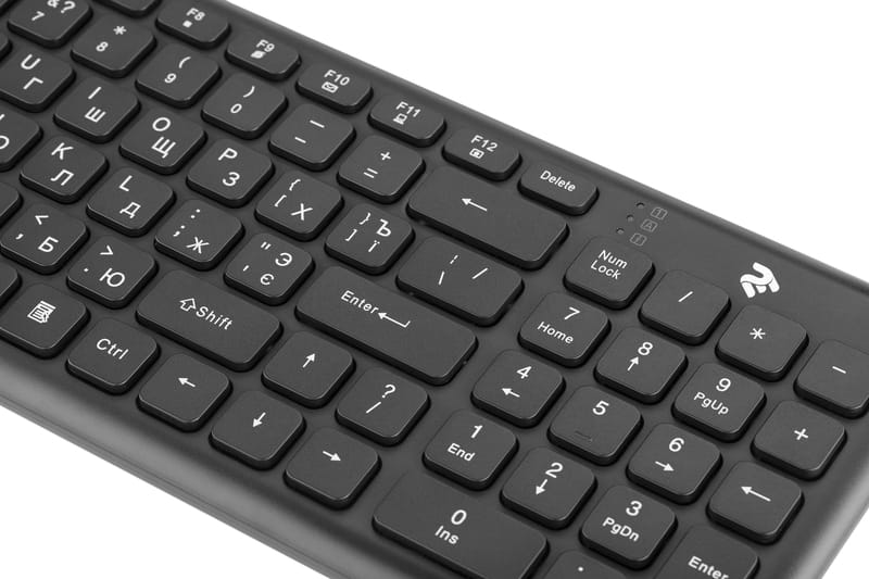 Клавіатура бездротова 2E KS230 Slim WL Ukr Black (2E-KS230WB)