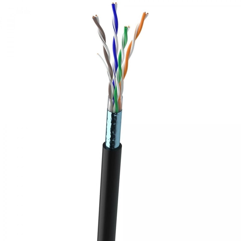 Кабель для зовнішньої прокладки OK-Net КППЭ-ВП (100) FTP, CAT5е, 4х2х0.51, бухта 305м