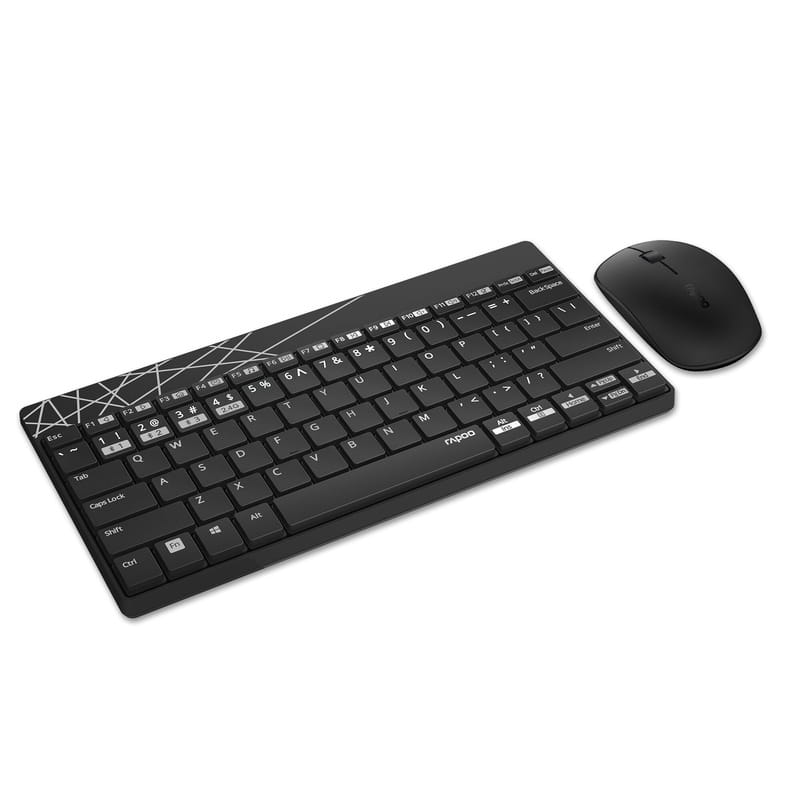 Комплект (клавіатура, мишка) Rapoo 8000M Wireless Black