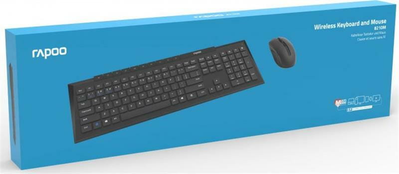 Комплект (клавиатура, мышь) Rapoo 8210M Wireless Black