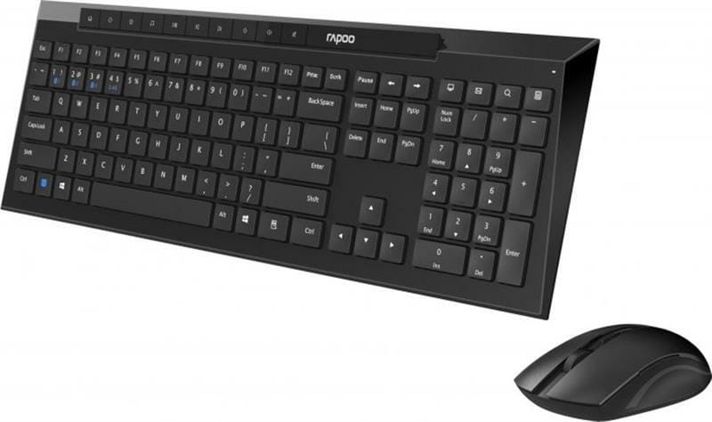Комплект (клавіатура, миша) бездротовий Rapoo 8210M Wireless Black