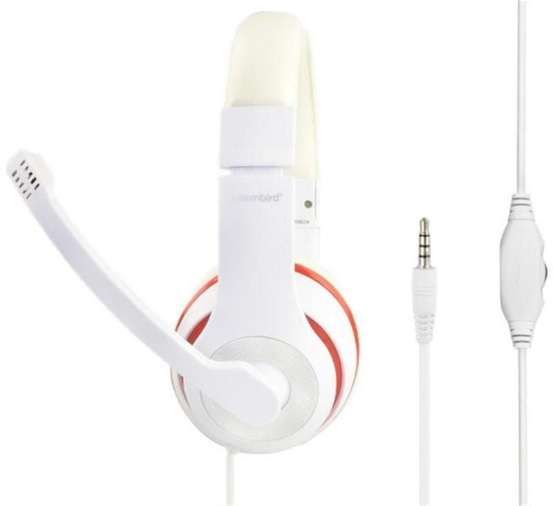 Гарнитура Gembird MHS-03-WTRD White/Red