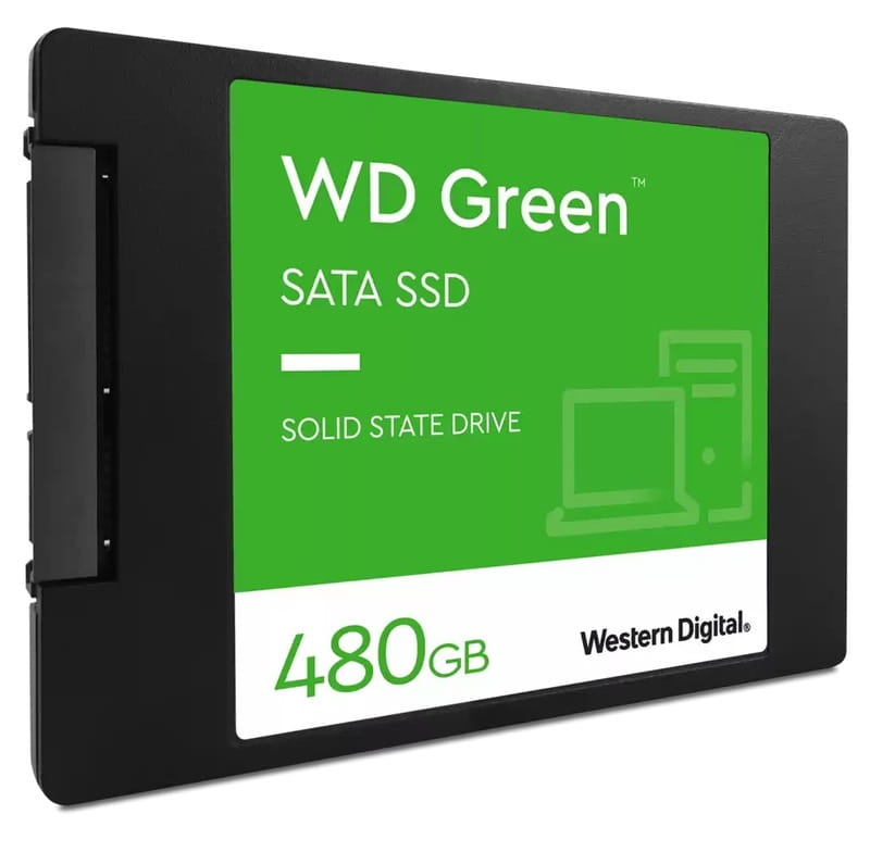 Накопитель SSD  480GB WD Green 2.5" SATAIII TLC (WDS480G3G0A)