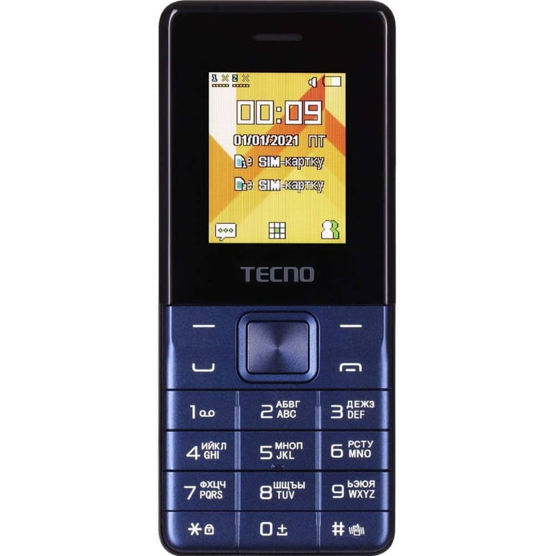 Мобiльний телефон Tecno T301 Dual Sim Deep Blue (4895180778681)