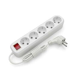Купити Подовжувач блоковий (ABS) Electrum 5гнізд 3м із заземленням та вимикачем C-ES-1814 Подовжувач блоковий (ABS) Electrum 5гнізд 3м із заземленням та вимикачем C-ES-1814
