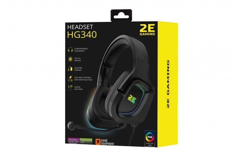 Гарнитура 2E Gaming HG340 RGB Black (2E-HG340BK)