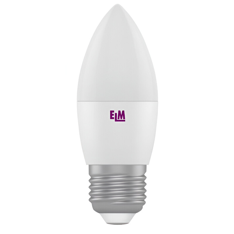 Лампа светодиодная свеча ELM 5W E27 4000K (18-0081)