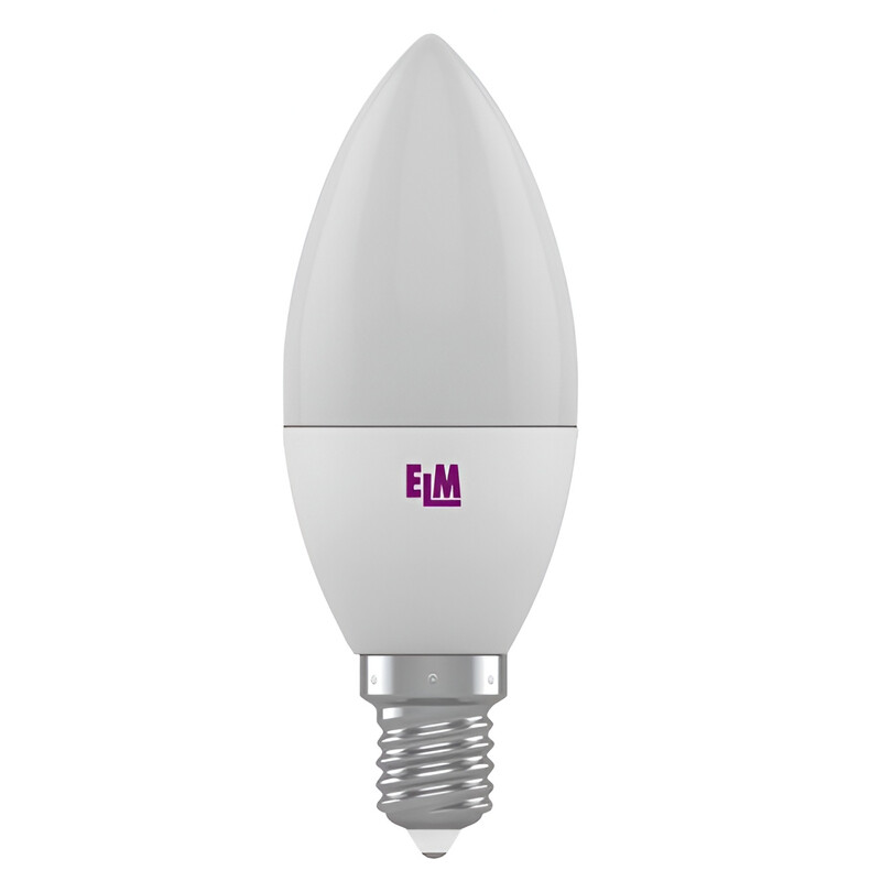 Лампа светодиодная свеча ELM 6W E14 4000K (18-0013)