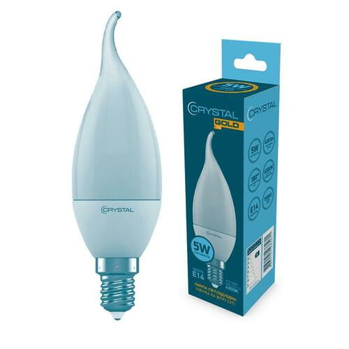 Фото - Лампочка CRYSTAL Лампа світлодіодна свічка  Gold 5W E14 4000K  C37-022 (C37-022)