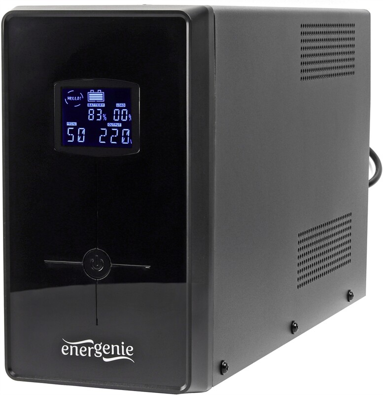 ИБП EnerGenie EG-UPS-035 2000VA, Line Int., AVR, 3xIEC+2xSchuko, USB, LCD, RJ11