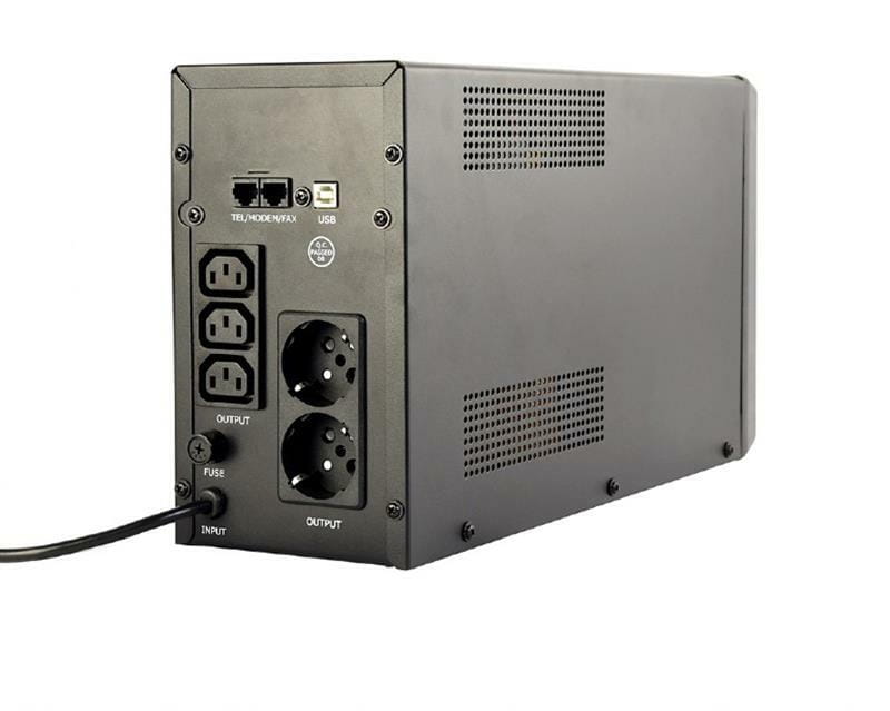 ИБП EnerGenie EG-UPS-035 2000VA, Line Int., AVR, 3xIEC+2xSchuko, USB, LCD, RJ11