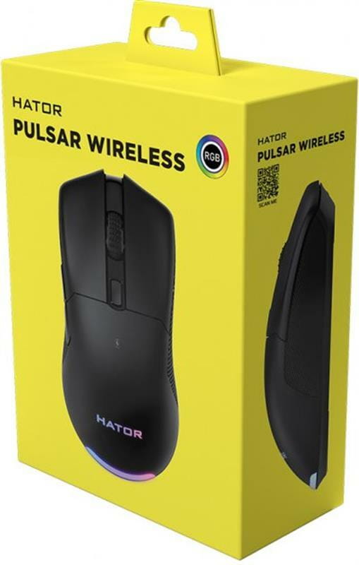 Мышь беспроводная Hator Pulsar Wireless Yellow (HTM-318)