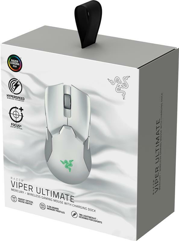 Мышь Razer Viper Ultimate Wireless & Mouse Dock Mercury (RZ01-03050400-R3M1) Wireless+USB