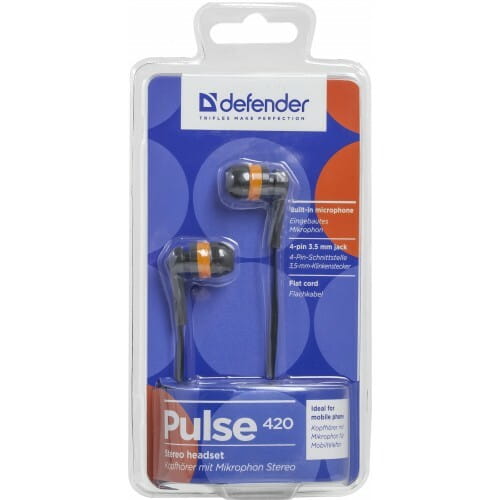 Гарнiтура Defender Pulse 420 Black/Orange (63420)