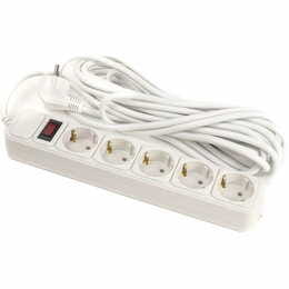 Фільтр живлення PowerPlant JY-1056/7 (PPSA10M70S5B) 5 розеток, 7 м, білий, коробка