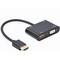 Фото - Адаптер Cablexpert HDMI - HDMI/VGA+Аудио 3.5 мм, M/F, 0.15 м, черный (A-HDMIM-HDMIFVGAF-01) коробка | click.ua