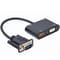 Фото - Адаптер Cablexpert VGA - HDMI+VGA (M/F), 0.15 м, Black (A-VGA-HDMI-02) | click.ua