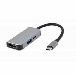 Док-станция Cablexpert USB-C 3-в-1 (A-CM-COMBO3-02) USB/HDMI/PD