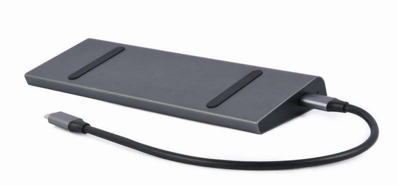 Док-станция Cablexpert USB-C 9-в-1 (A-CM-COMBO9-02) USB-хаб + HDMI/VGA/PD/LAN/3.5-мм аудио