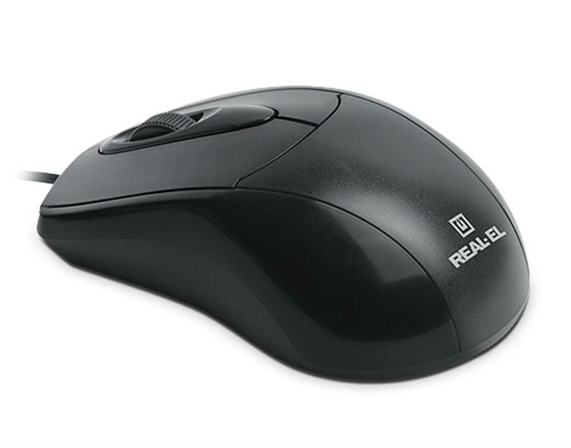 Мышь REAL-EL RM-207 Black (EL123200015)