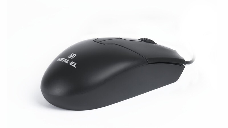 Мышь REAL-EL RM-208 Black (EL123200030)