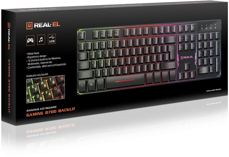 Клавіатура REAL-EL Gaming 8700 Black