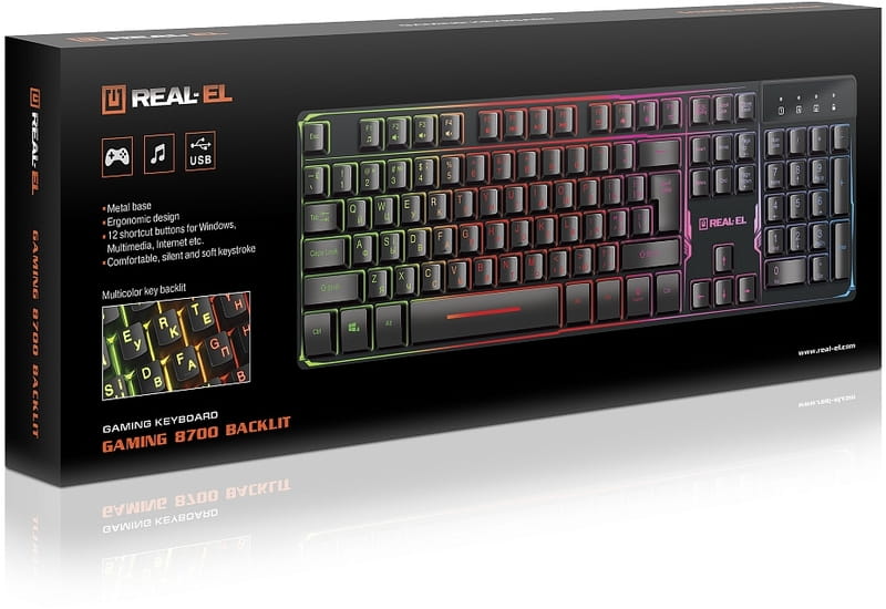 Клавіатура REAL-EL Gaming 8700 Black
