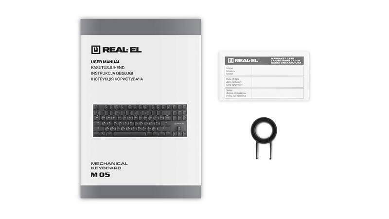 Клавиатура REAL-EL M 05 Grey USB