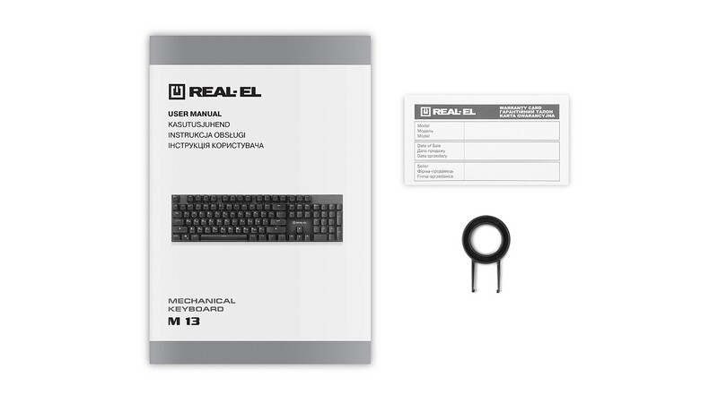 Клавиатура REAL-EL M 13 Grey USB