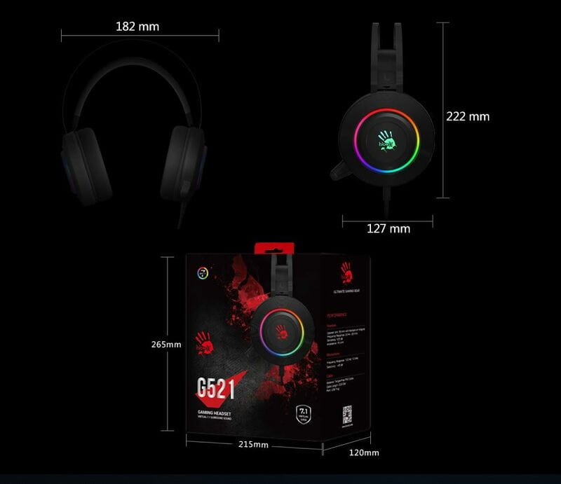 Гарнітура Bloody G521 Black