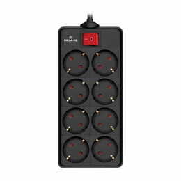 Фільтр живлення REAL-EL RS-8 Protect 1.8 м Black