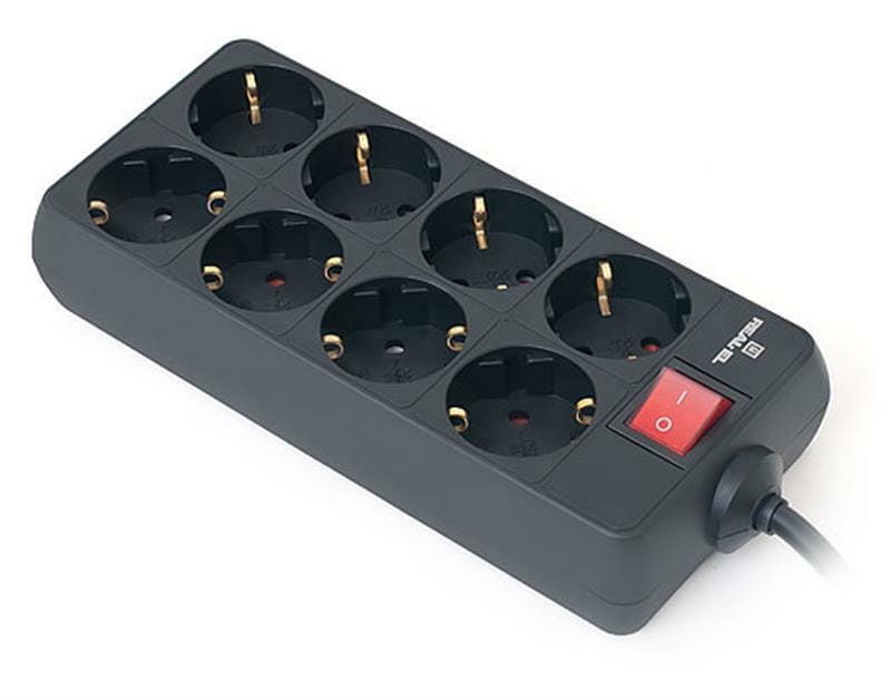 Фильтр питания REAL-EL RS-8 Protect 1.8 м Black