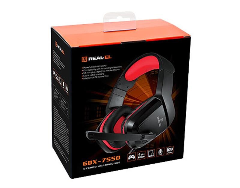 Гарнитура REAL-EL GDX-7550 Black/Red