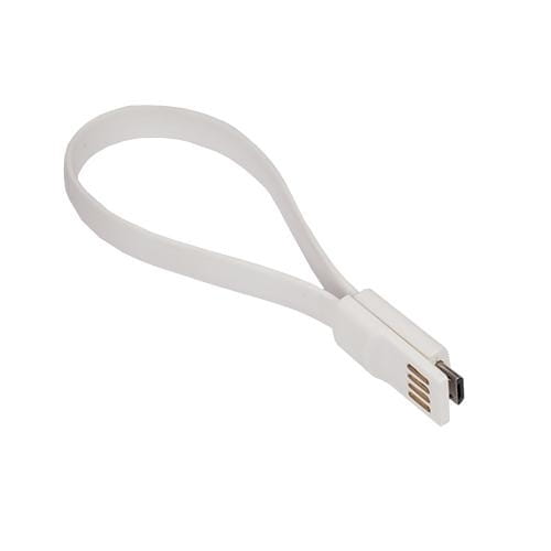 Кабель Sumdex USB - micro USB V 2.0 (M/M), з магнітом, 0.21 м, White (DCU-1022WT)_OEM