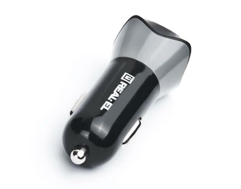 Автомобильное зарядное устройство REAL-EL CA-30 QC3.0 (1USBx3A) Black/Grey