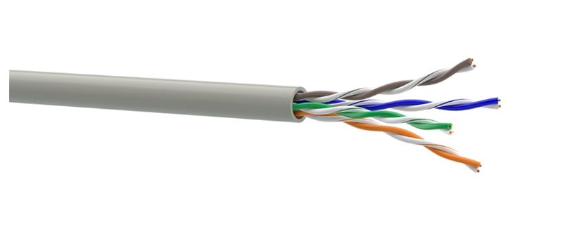 Кабель витая пара OK-Net КПВ-ВП (100) UTP, CAT5e, 4х2х0.49, бухта 305м (7931296)