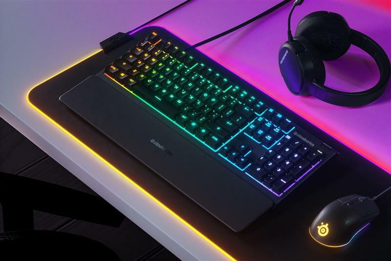 Клавiатура SteelSeries Apex 3 (64805) Black USB