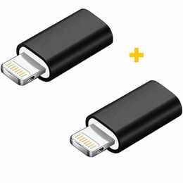 Адаптер XoKo AC-005 micro USB - Lightning (F/M), 2шт., Black (XK-AC005-BK2)