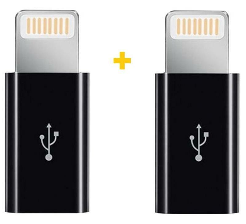 Адаптер XoKo AC-030 micro USB - Lightning (F/M), 2шт., Black (XK-AC030-BK2)