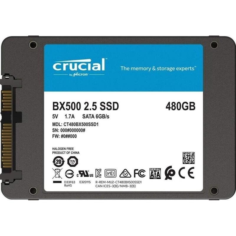 Накопитель SSD 240GB Crucial BX500 2.5" SATAIII 3D NAND TLC (CT240BX500SSD1)