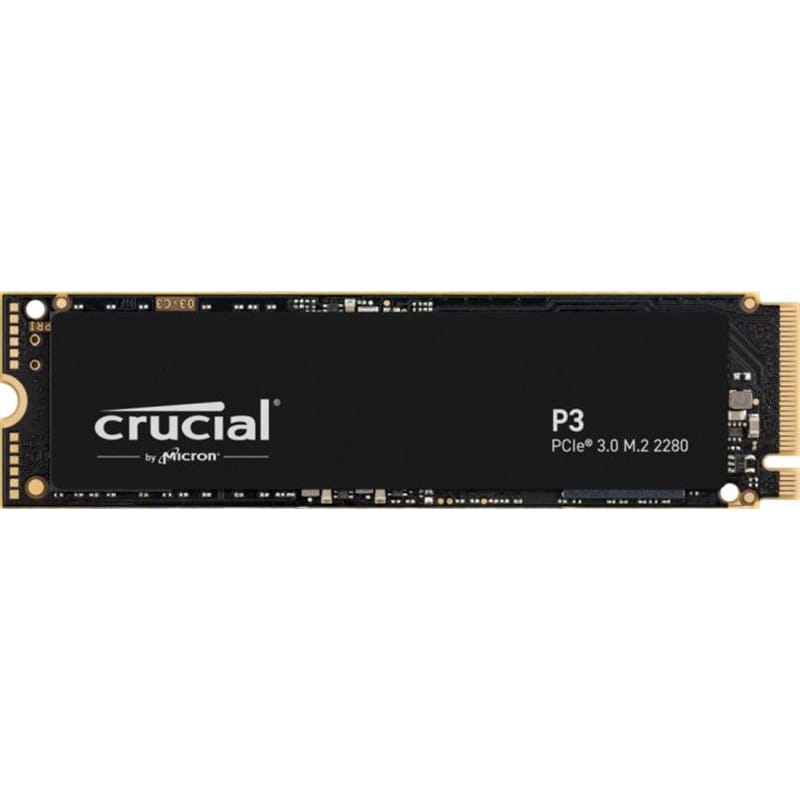 Накопитель SSD  500GB Crucial P3 M.2 2280 NVMe PCIe 3.0 x4 TLC 3D NAND (CT500P3SSD8)