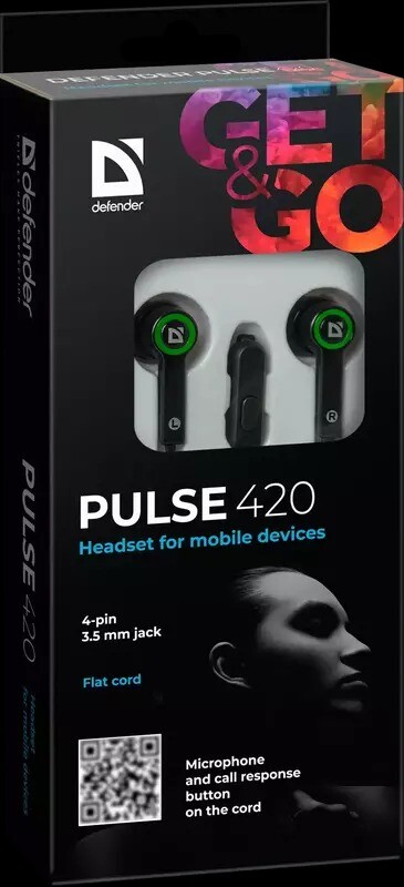 Гарнiтура Defender Pulse 420 Black/Green (63422)